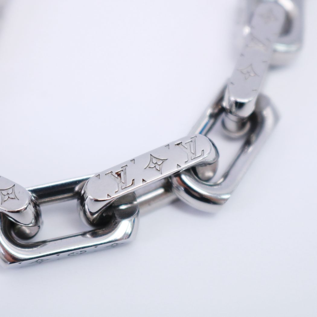LOUIS VUITTON LOUIS VUITTON Chain Monogram Bracelet M00308 metal Used mens  LV M00308