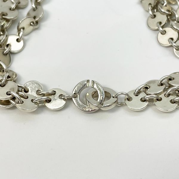 HERMES (Rare) Vintage 3-strand Necklace Choker Necklace Silver 925 Women's [Used B] 20230201
