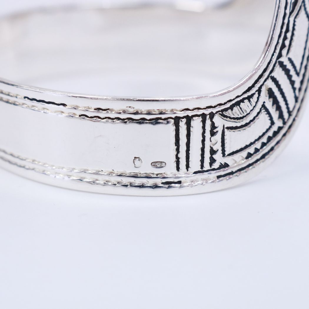 Used B/Standard] HERMES Hermes Touareg PM Tuareg Nomad Indian Silver 925  Unisex Bangle 20381136