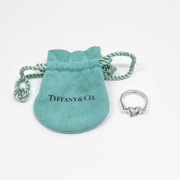 TIFFANY&Co.（ティファニー） エルサ ペレッティ ミニオープンハート 8号 リング・指輪 シルバー925 レディース 【中古B】 20230501