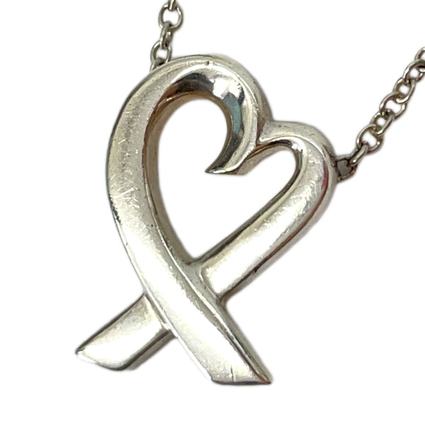 TIFFANY&amp;Co. (Tiffany) Loving Heart Necklace Silver 925 Women's [Used B] 20230210