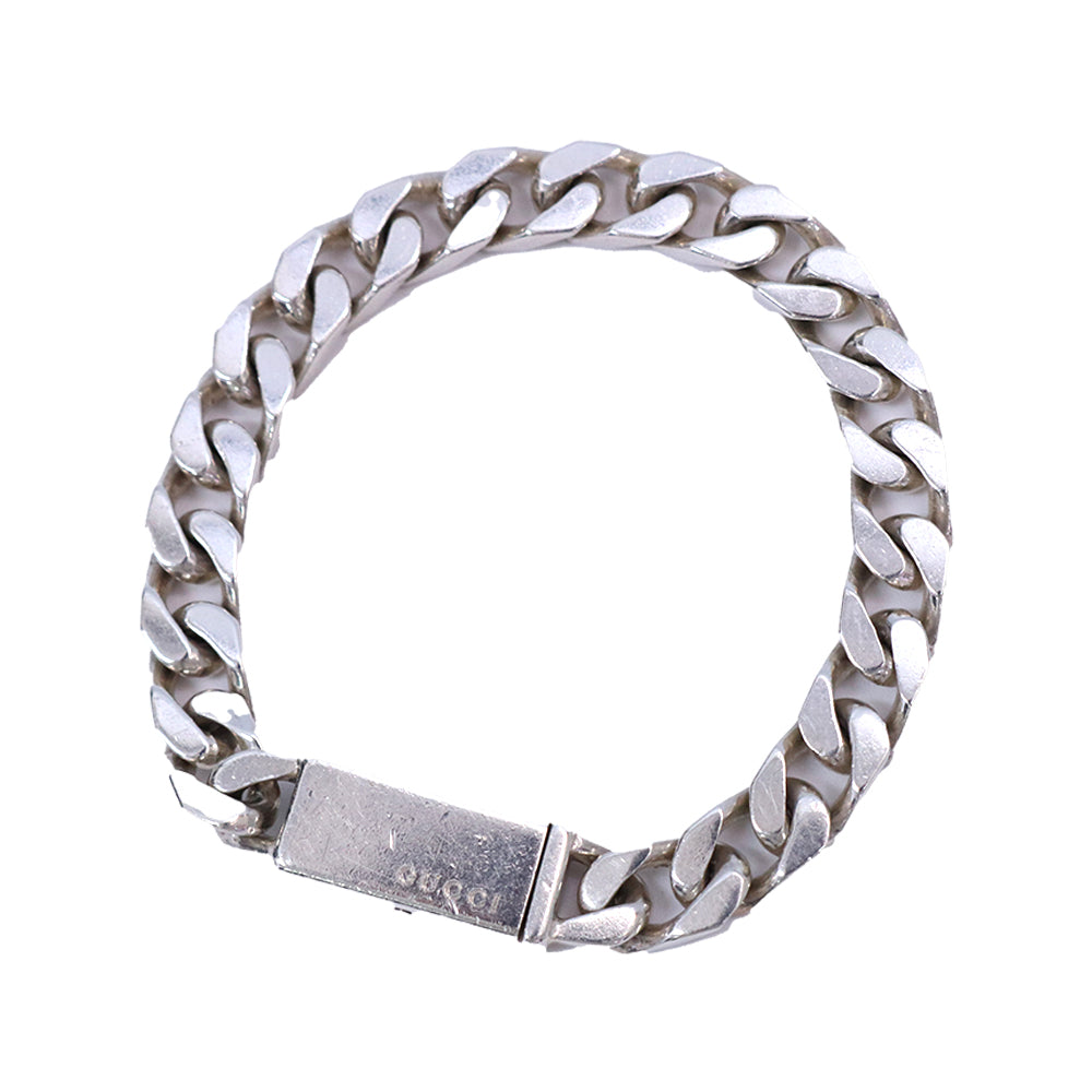 GUCCI Kihei Chain Bracelet Silver 925 Men's [Used B] 20221208