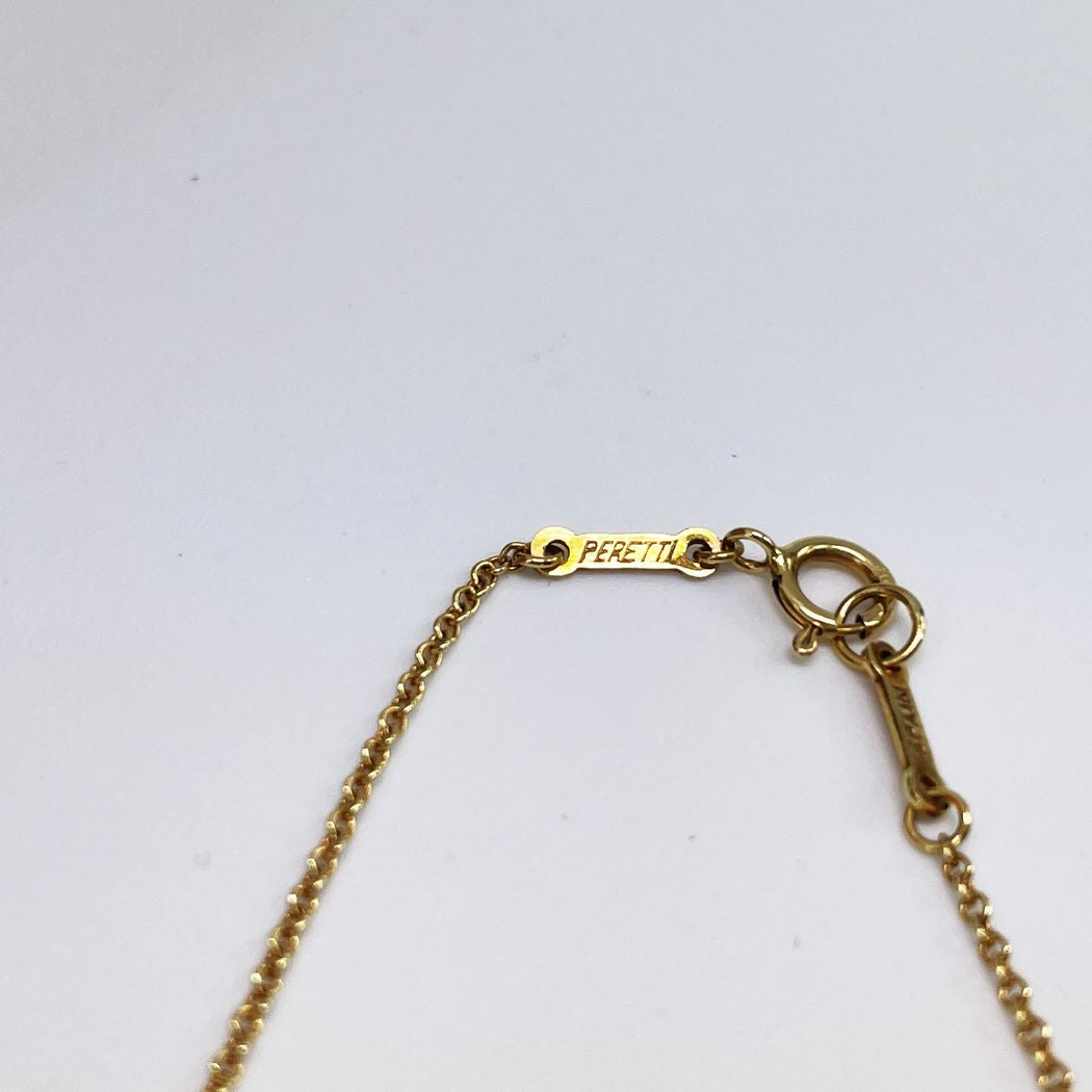 TIFFANY&amp;Co. Open Heart Elsa Peretti 5-strand Necklace K18 Yellow Gold Women's [Used B] 20230206