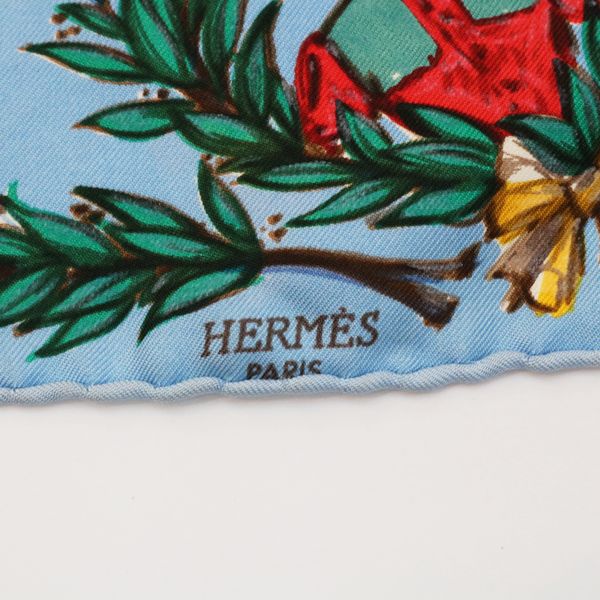 HERMES Carre 45 Petit Carre CHANTILLY 赛马场围巾 丝绸 女士 [二手 AB] 20230126