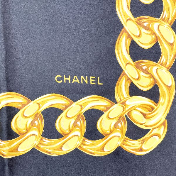 CHANEL（シャネル） ココマーク フラワー チェーン ヴィンテージ スカーフ シルク レディース 【中古AB】 20230406