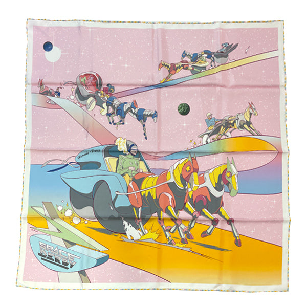 HERMES Carre 90 Space Derby Space Derby Large Scarf Silk Women's [Used A] 20230309