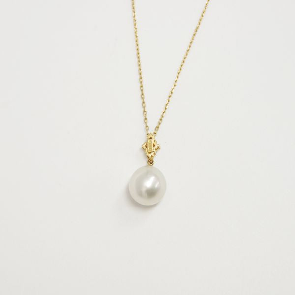 MIKIMOTO 珍珠约 10mm 4P 项链 K18 黄金/钻石 女士 [二手 AB] 20230123