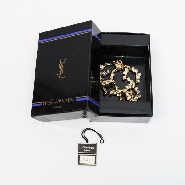 YVES SAINT LAURENT (Yves Saint Laurent) Rare Bijou Flower Motif Vintage Bracelet GP Women's [Used AB] 20230106