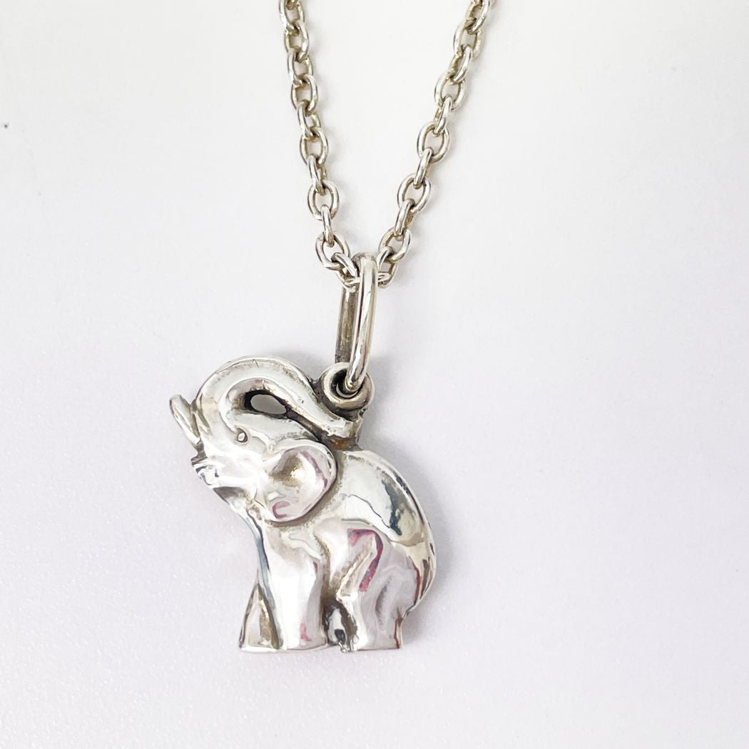 Georg Jensen Elephant Motif Elephant Anchor Chain Necklace 925 Silver Unisex [Used B] 20230210