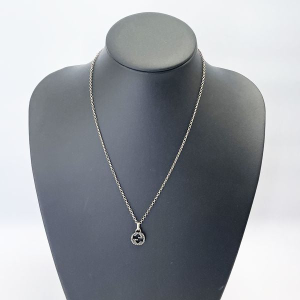 GUCCI Arabesque Interlocking G Necklace Silver 925 Unisex [Used B] 20230403