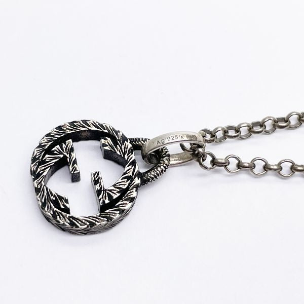 GUCCI Arabesque Interlocking G Necklace Silver 925 Unisex [Used B] 20230403