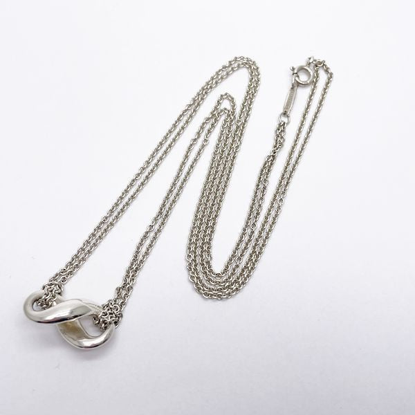 TIFFANY&amp;Co. Infinity W Chain Necklace Silver 925 Women's [Used B] 20230412