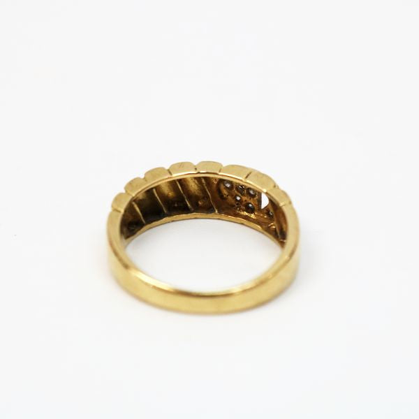 Christian Dior CD Logo 170 Mere Diamond Vintage No. 9 Ring K18 Yellow Gold/Diamond Women's [Used B] 20230106