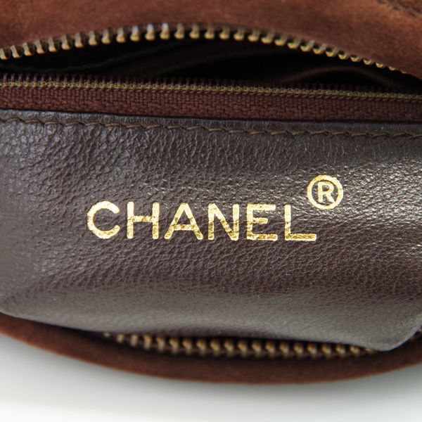 CHANEL Rare Here Mark Square Fringe Tassel Vintage Shoulder Bag Suede/Leather Women's [Used B] 20230113