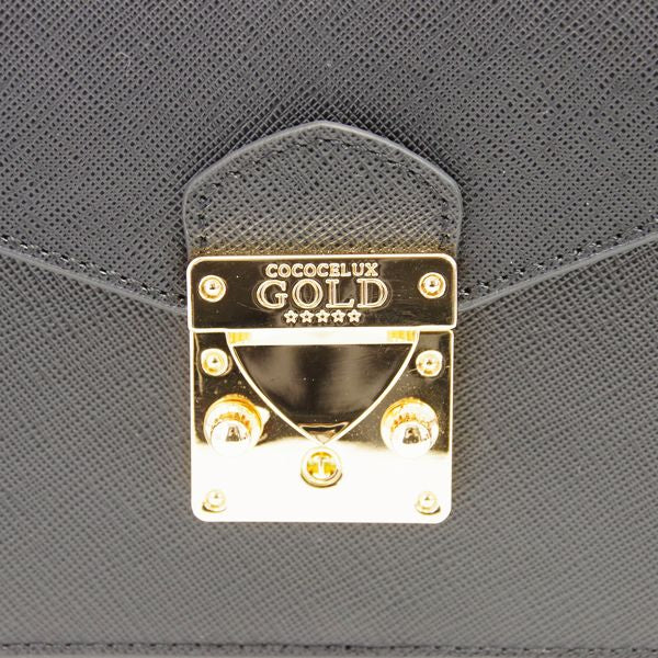 COCOCELUX GOLD(ココセリュックスゴールド) 2WAY ロゴショルダー ハンドバッグ レザー レディース【中古A】20231210