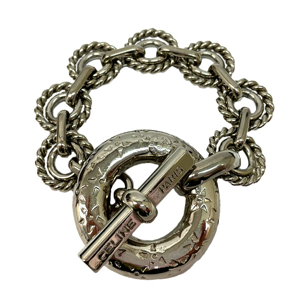 CELINE Vintage Twist Bracelet Metal Unisex [Used B] 20230201