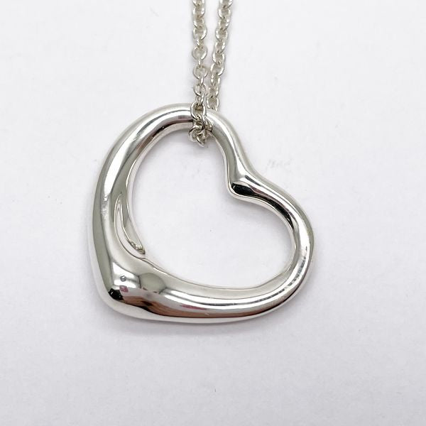 TIFFANY&amp;Co. Open Heart Necklace Silver 925 Women's [Used B] 20230523