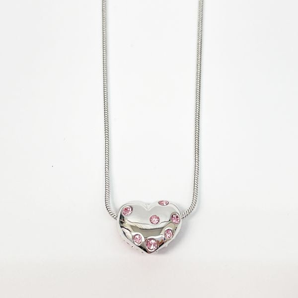 SWAROVSKI Heart Motif Pavue Necklace Metal/Rhinestone Women's [Used A] 20230215