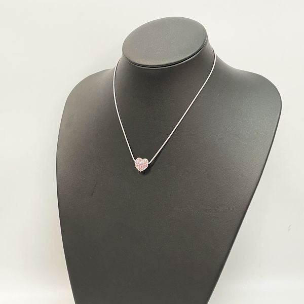 SWAROVSKI Heart Motif Pavue Necklace Metal/Rhinestone Women's [Used A] 20230215