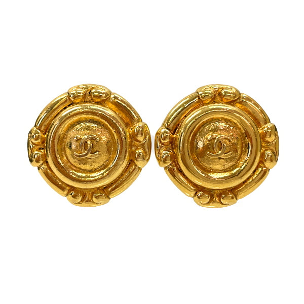 CHANEL Coco Mark Round Vintage Earrings GP Women's [Used B] 20230310