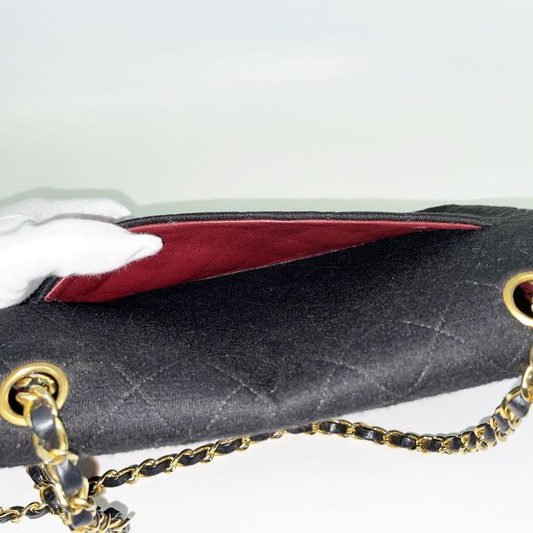 CHANEL Matelasse Single Flap Single Chain G Hardware Vintage Shoulder Bag Cotton Canvas/Lambskin Women's [Used B] 20230228