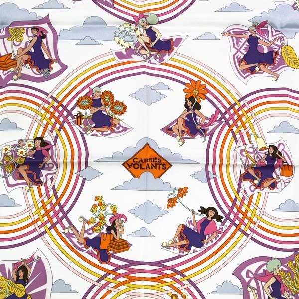 HERMES Carre 70 CARRES VOLANTS Flying Carre Scarf Silk Women's [New Used SA] 20230406