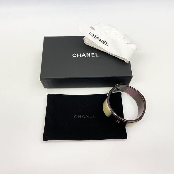 CHANEL Cocomark Clear 01A Vintage Bangle Plastic Ladies [Used B] 20230228