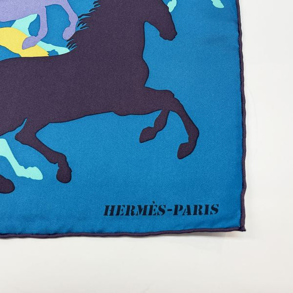 HERMES Carre 90 EX LIBRIS EN CAMOUFLAGE Ex Libris Camouflage Scarf Silk Women's [Used B] 20230322