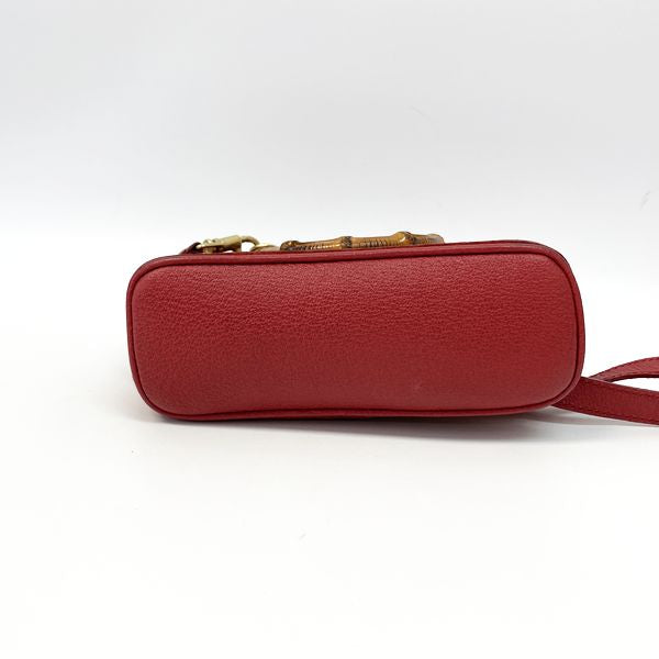 GUCCI Bamboo 2WAY Mini Shoulder Bag 007.2032.0231 Vintage Handbag Suede/Leather Women's [Used B] 20230313