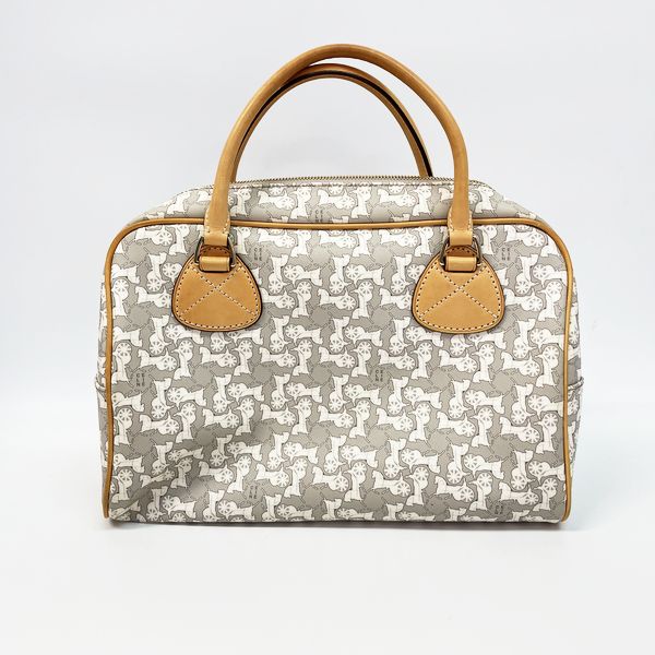 CELINE Saluki Carriage Pattern Mini Handbag Boston Bag PVC/Leather Women's [Used B] 20230310