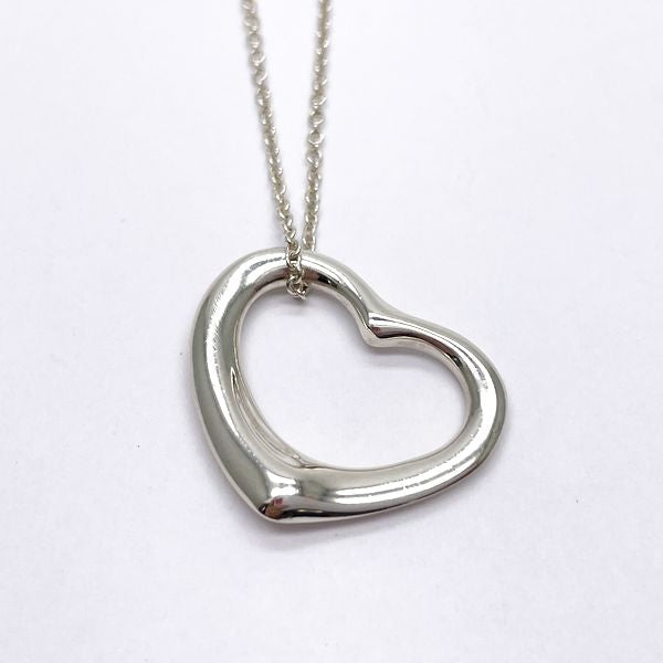 TIFFANY&amp;Co. Open Heart Necklace Silver 925 Women's [Used AB] 20230331