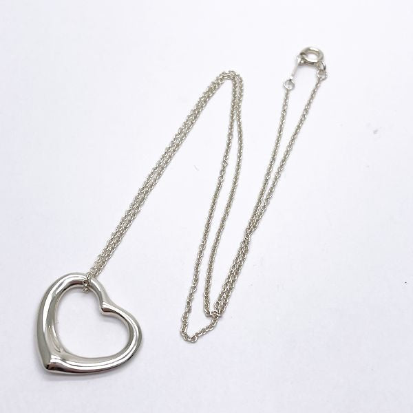 TIFFANY&amp;Co. Open Heart Necklace Silver 925 Women's [Used AB] 20230331