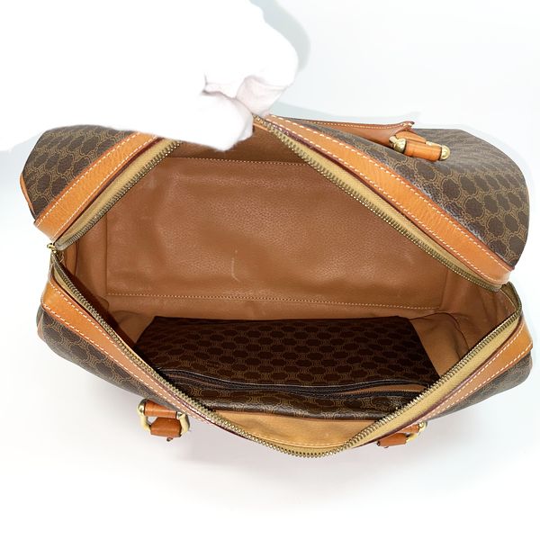 CELINE Macadam Logo Mini Vintage Boston Bag PVC/Leather Women's [Used B] 20230320