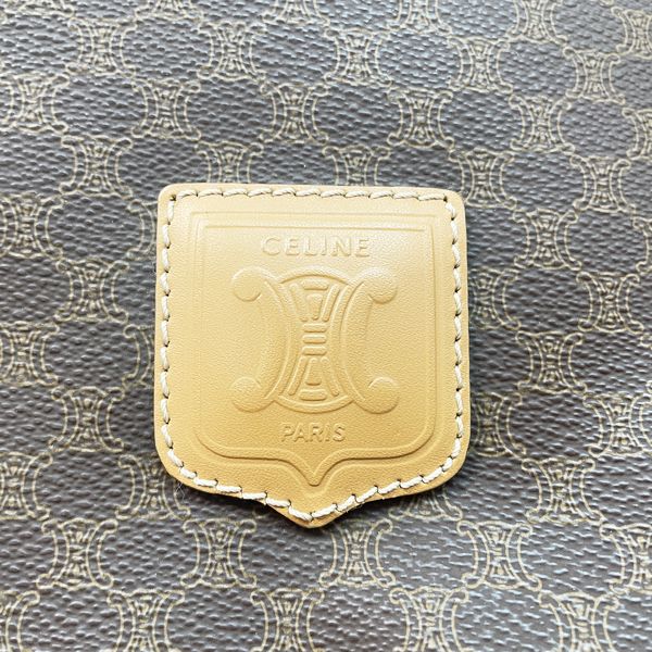 CELINE Macadam Logo Vintage Boston Bag PVC/Leather Women's [Used B] 20230320