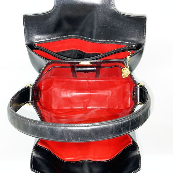 GUCCI G Hardware Turnlock One Handle Vintage Handbag Leather Women's [Used B] 20230322