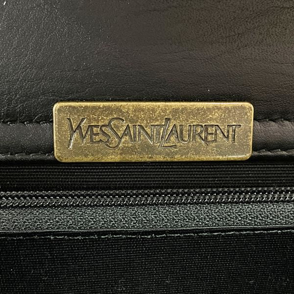 YVES SAINT LAURENT Leather Stitch Tote Bag Vintage Shoulder Bag Suede/Leather Women's [Used AB] 20230227