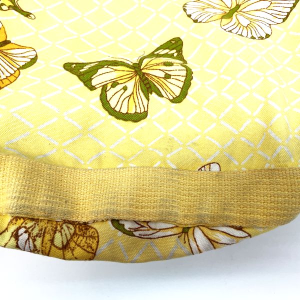 HERMES Rare Butterfly Butterfly Pattern Drawstring Shoulder Vintage Shoulder Bag Cotton Canvas Ladies [Used B] 20230320