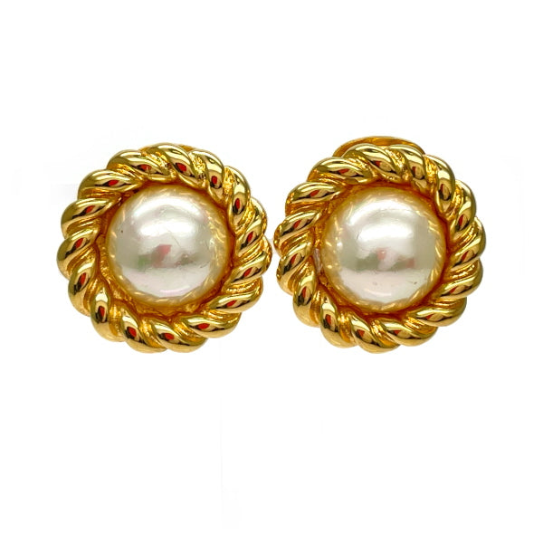 CELINE Vintage Fake Pearl Earrings GP Women's [Used B] 20230317