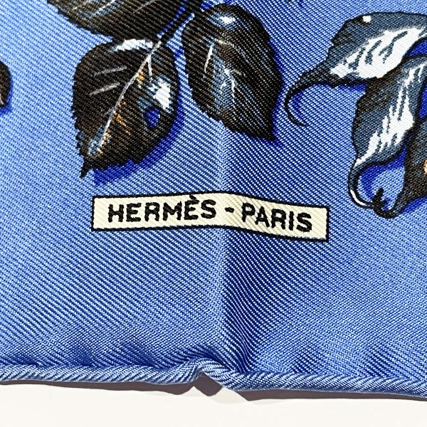 HERMES Carre 45 Petit Carre Tourbillon Swirl Leaf Pattern Bandana Scarf Silk Women's 20230831