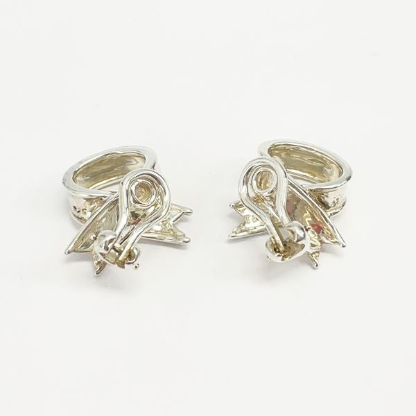 TIFFANY&amp;Co. Ribbon Earrings Silver 925 Women's [Used B] 20231201