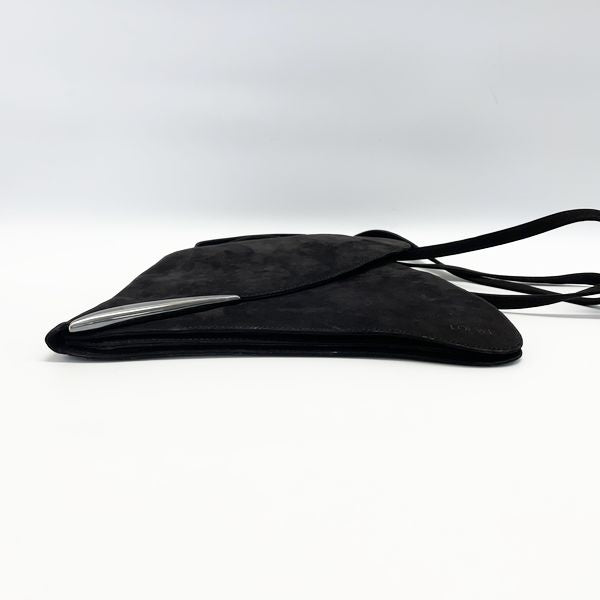 LOEWE Rare Logo Deformed Vintage Shoulder Bag Leather/Suede Women's [Used AB] 20230322