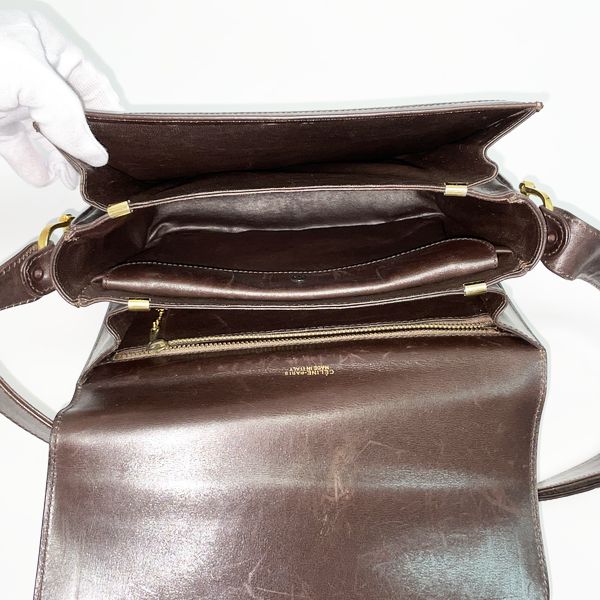 CELINE C Saluki Macadam Carriage Old Vintage Shoulder Bag Canvas/Leather Women's [Used B] 20230322