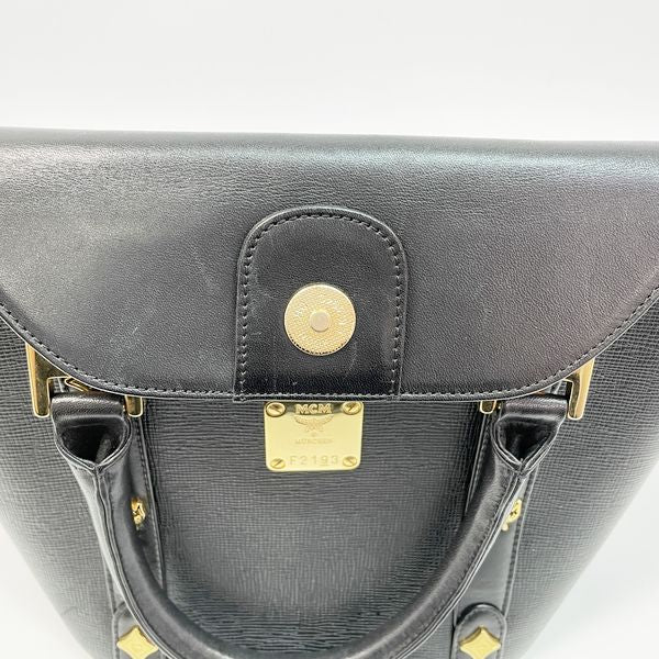 MCM Logogram Visetos Vintage Handbag Leather Women's [Used AB] 20231210