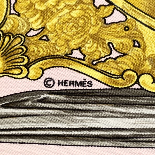 HERMES（エルメス） カレ45 プチカレ ETRIERS 鐙 馬具柄 スカーフ シルク レディース 【中古AB】 20230407