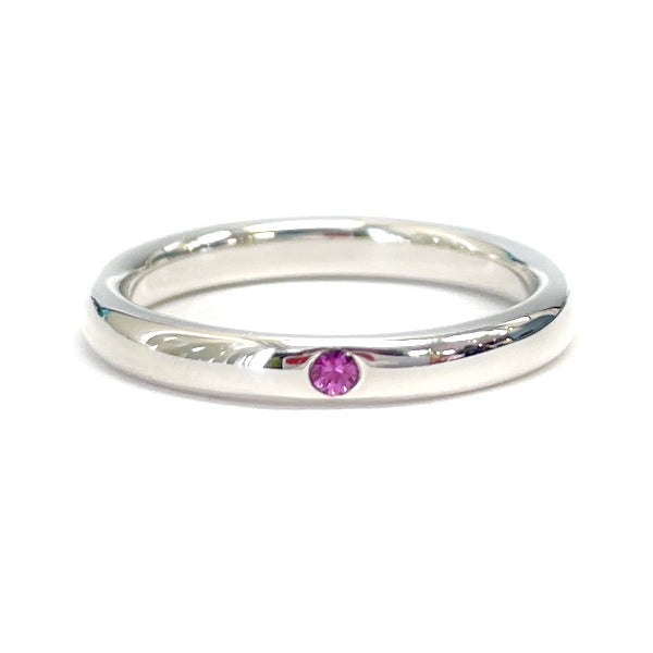 TIFFANY&amp;Co. Tiffany Stacking Band Pink Sapphire Silver 925 Women's Ring No. 9 [Used AB/Slightly Used] 20402098