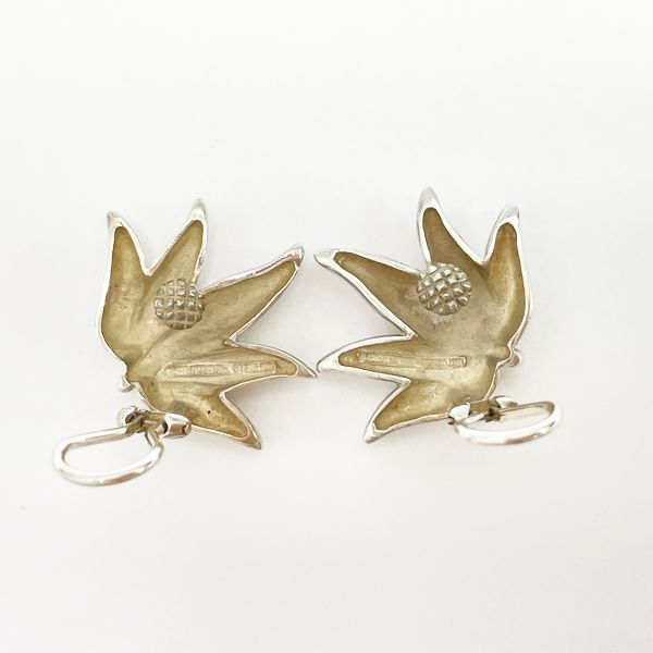 TIFFANY&amp;Co. [Rare] Vintage Leaf Leaf Motif Earrings Silver 925 Women's [Used B] 20231201