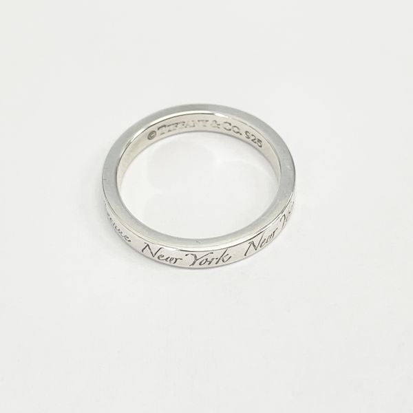 TIFFANY&Co. Notes Narrow Size 7.5 Ring Silver 925 Women's [Used B] 20230407