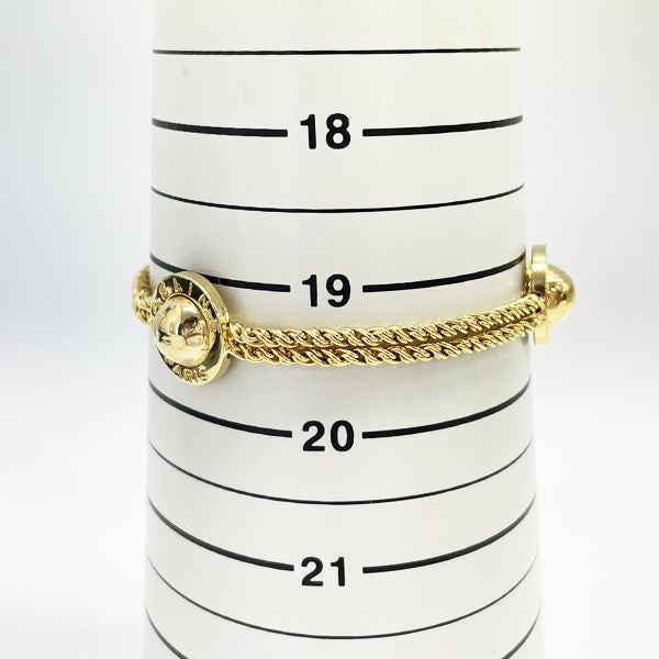 CELINE Circle Logo Star Ball Round Twist Chain Vintage Bracelet GP Women's [Used AB] 20230323