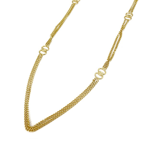 CELINE Macadam Long Chain Vintage Necklace GP Women's [Used AB] 20230324
