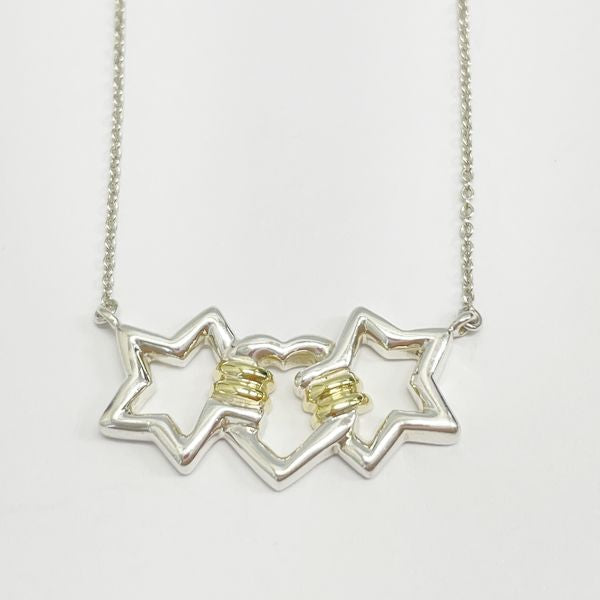 TIFFANY&amp;Co. Triple Star Necklace Silver 925/K18 Yellow Gold Women's [Used B] 20230413